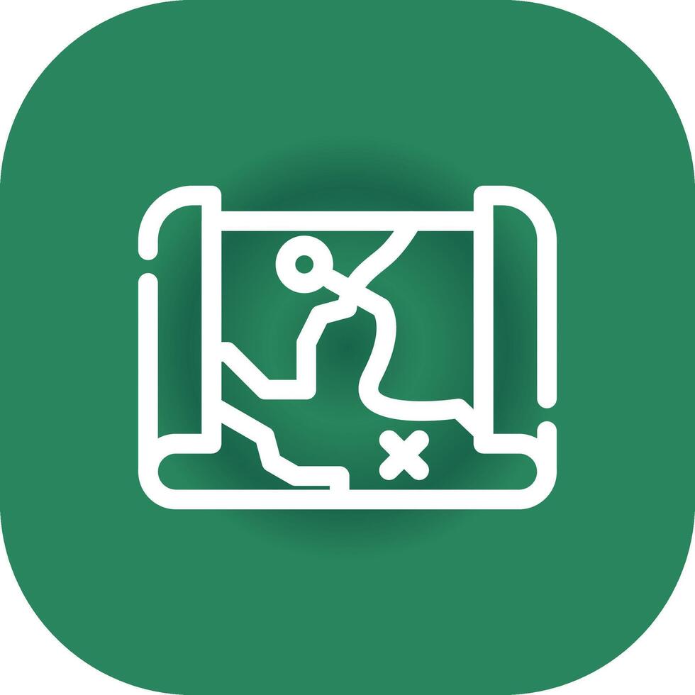 Treasure Map Creative Icon Design vector