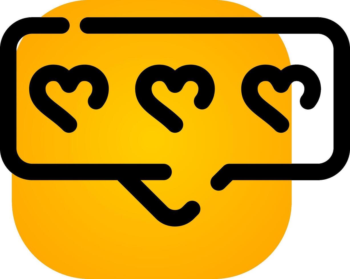 Comment Heart Creative Icon Design vector