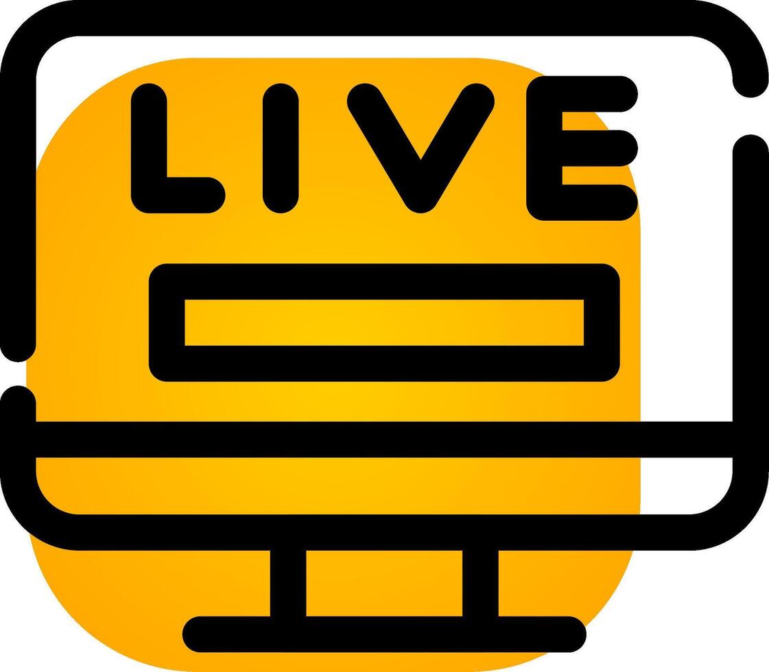 Live TV Creative Icon Design vector