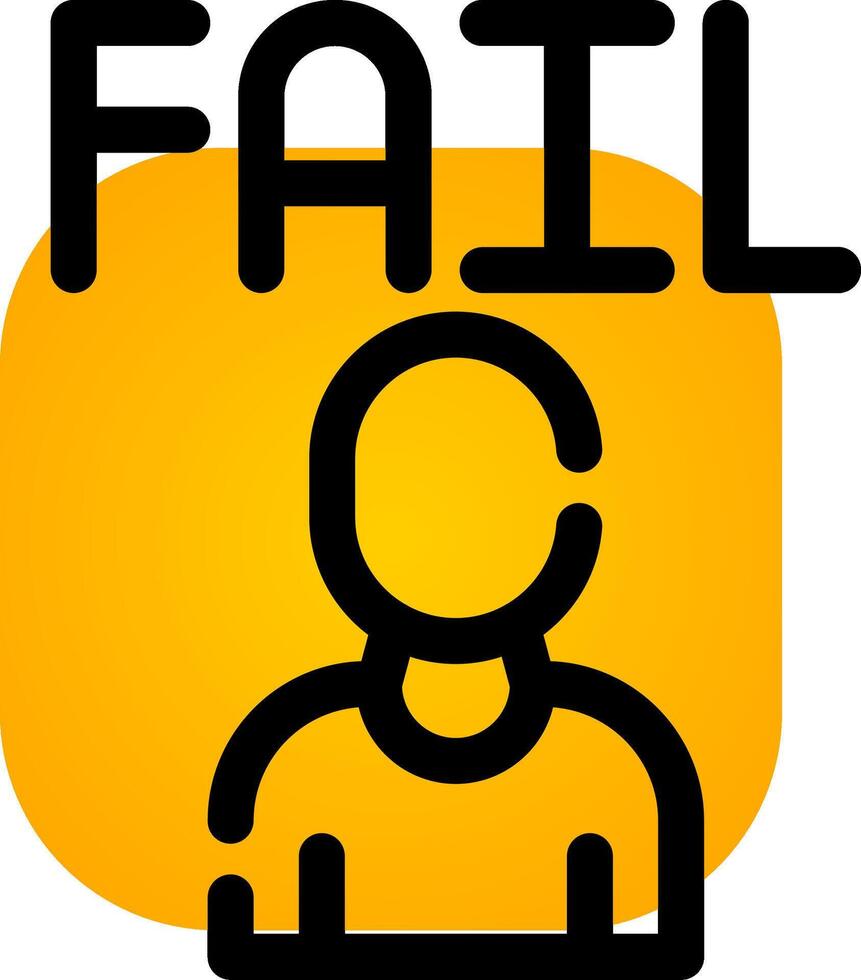 Fail Creative Icon Design vector