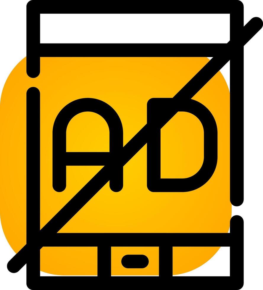 No Ad Creative Icon Design vector