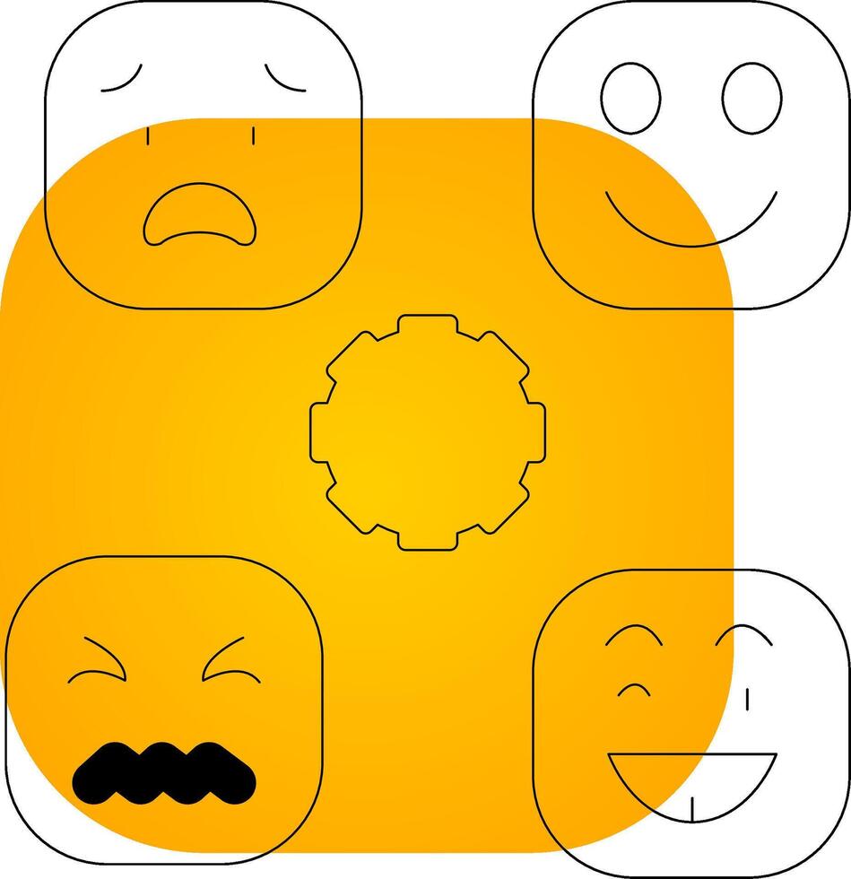 Perceiving Emotions Creative Icon Design vector