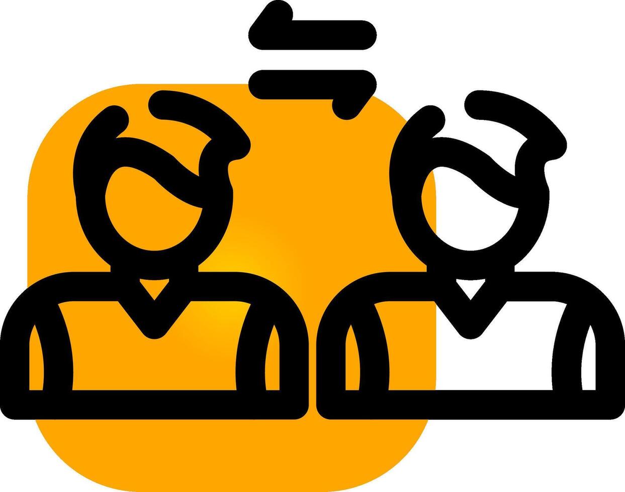 Social Distancing Creative Icon Design vector