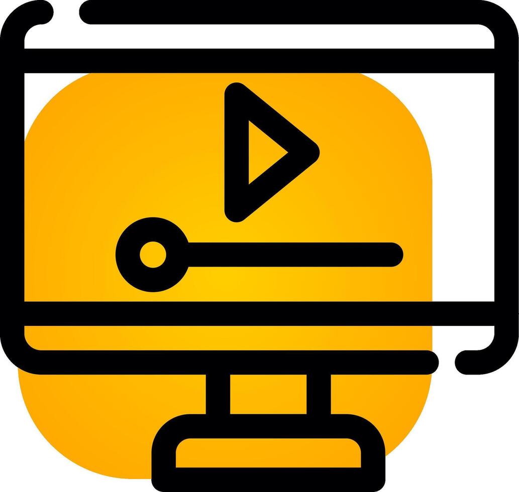 Video Player Creative Icon Design vector