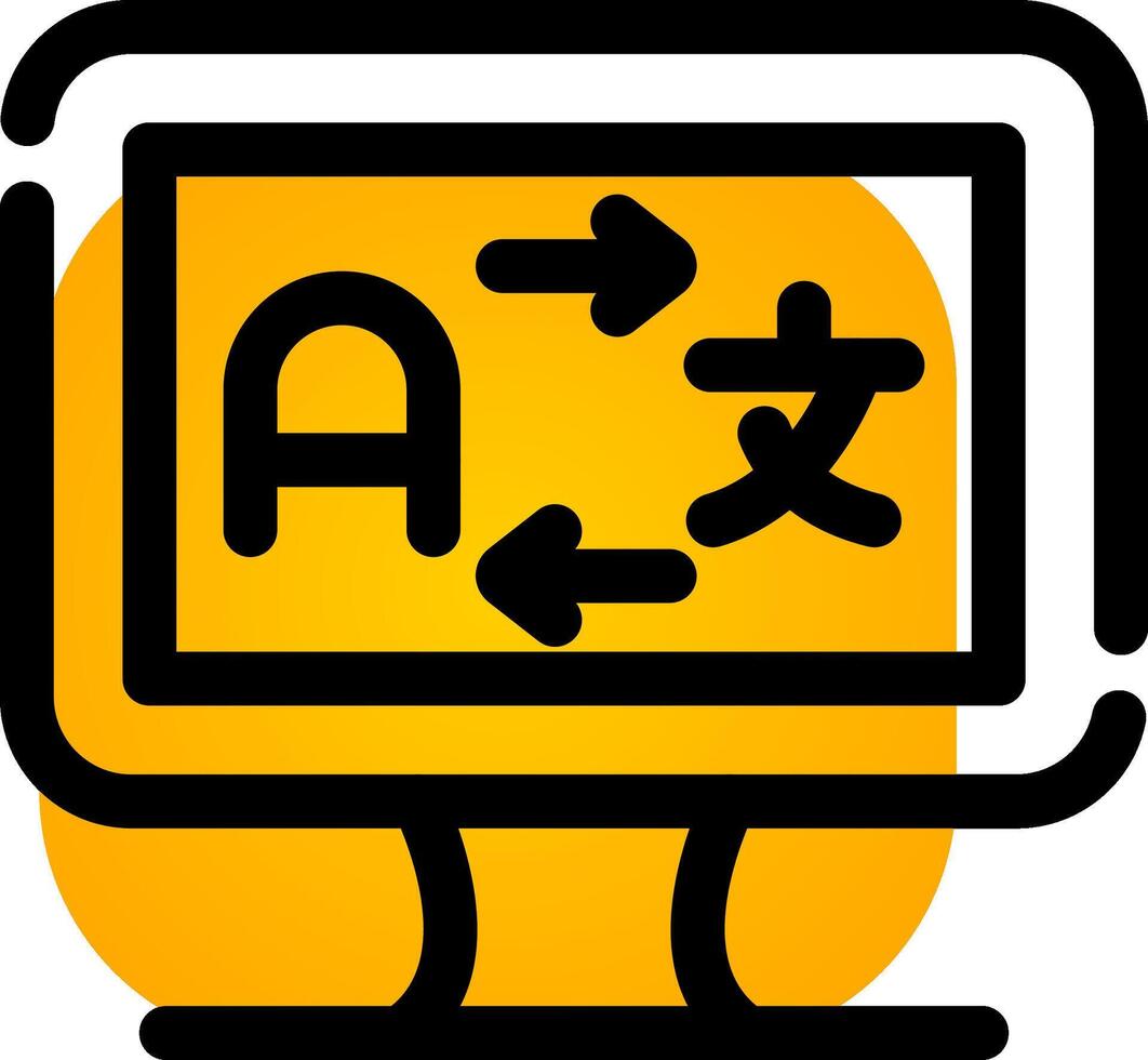 Online Language Teacher Creative Icon Design vector