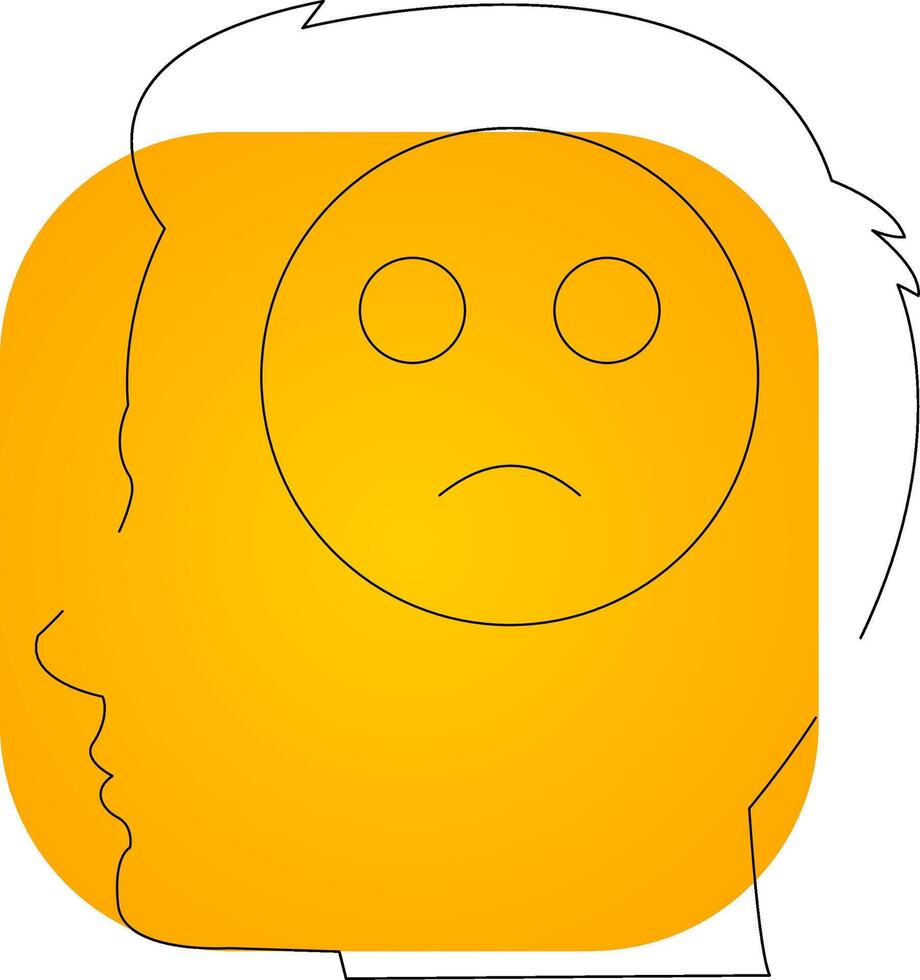 Emotions Sad Creative Icon Design vector