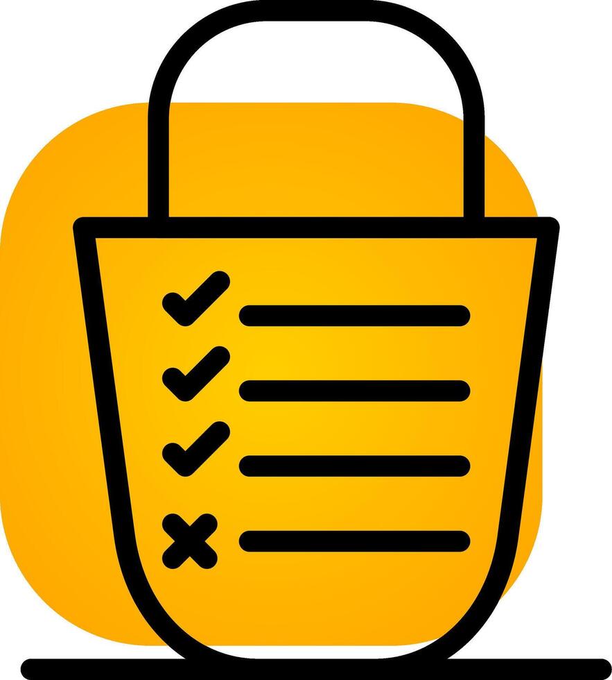 Bucket List Creative Icon Design vector