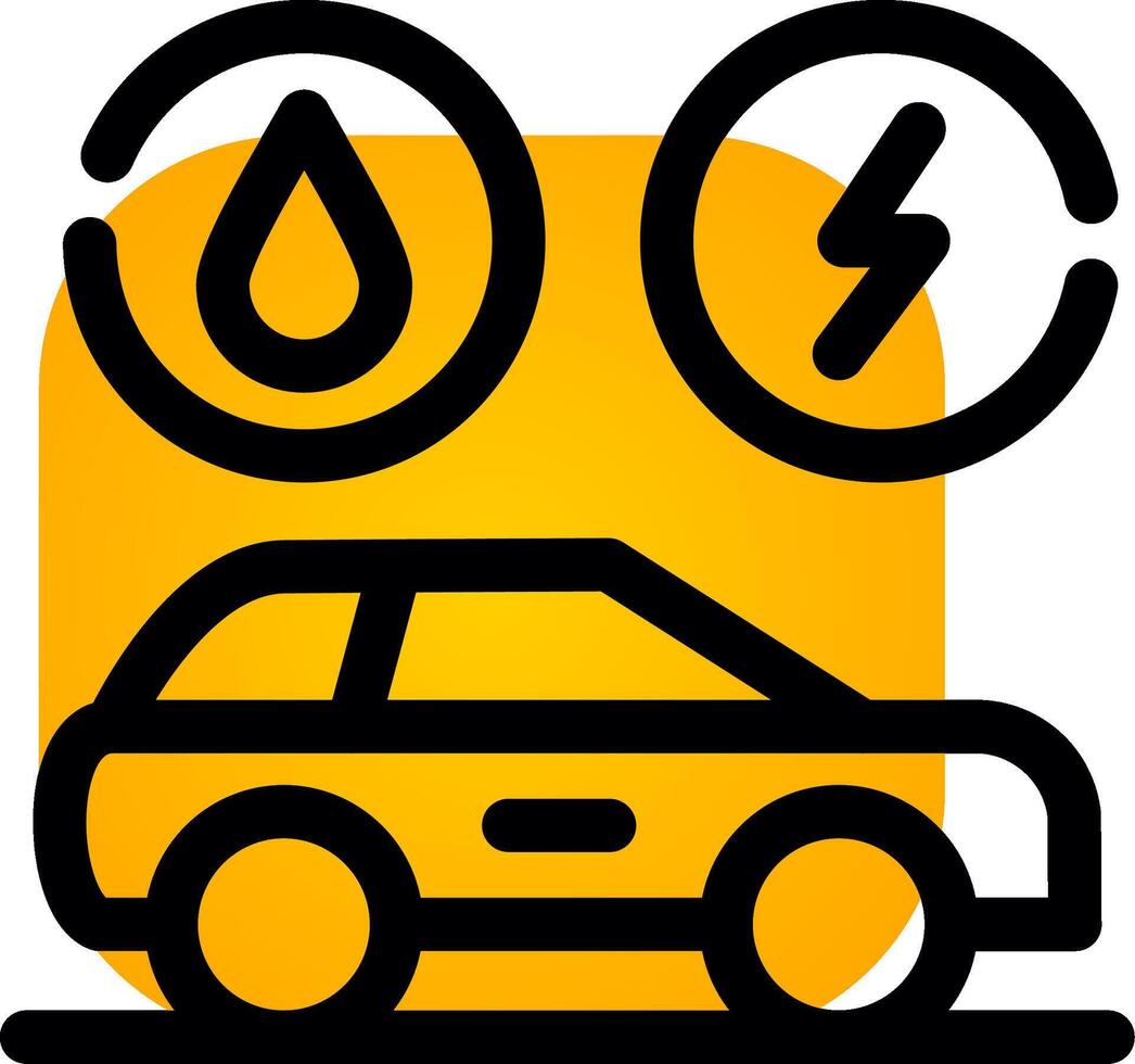 Hybrid Vehicle Creative Icon Design vector