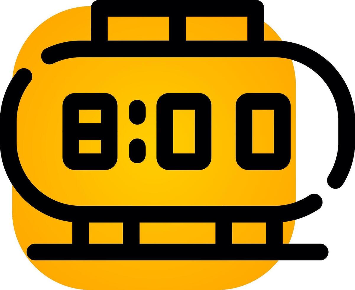 Digital Clock Creative Icon Design vector