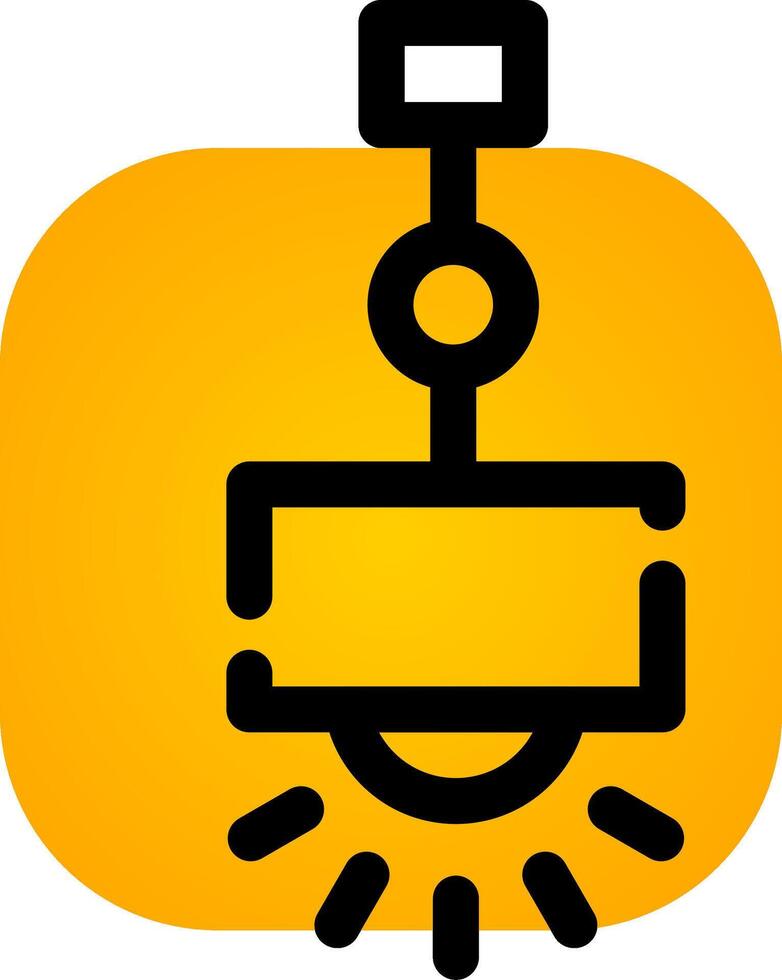 Hanging Lamp Creative Icon Design vector