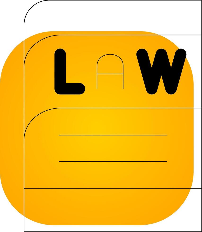 Law Book Creative Icon Design vector