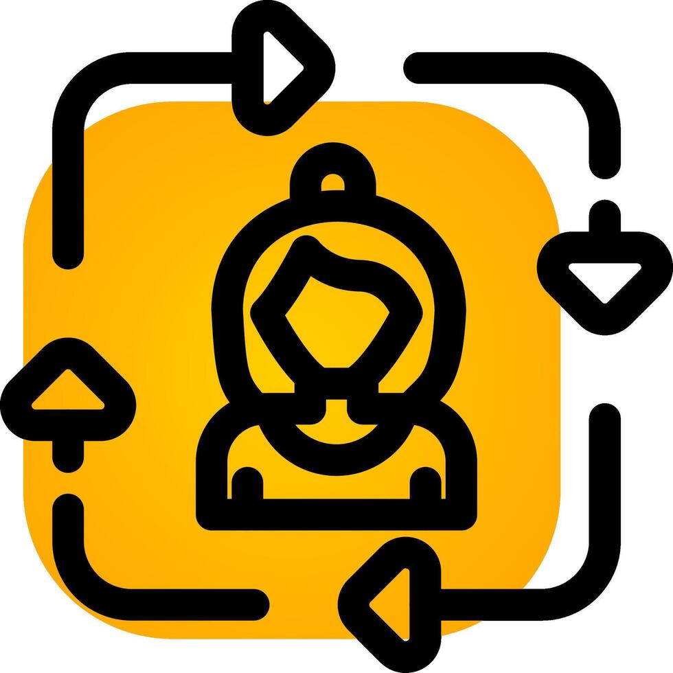 Job Rotation Creative Icon Design vector