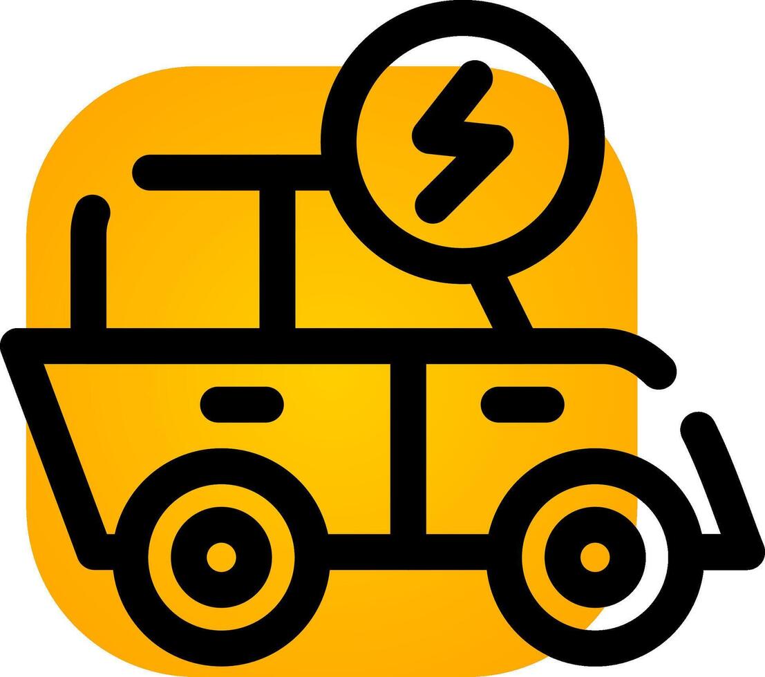 Electric Car Creative Icon Design vector