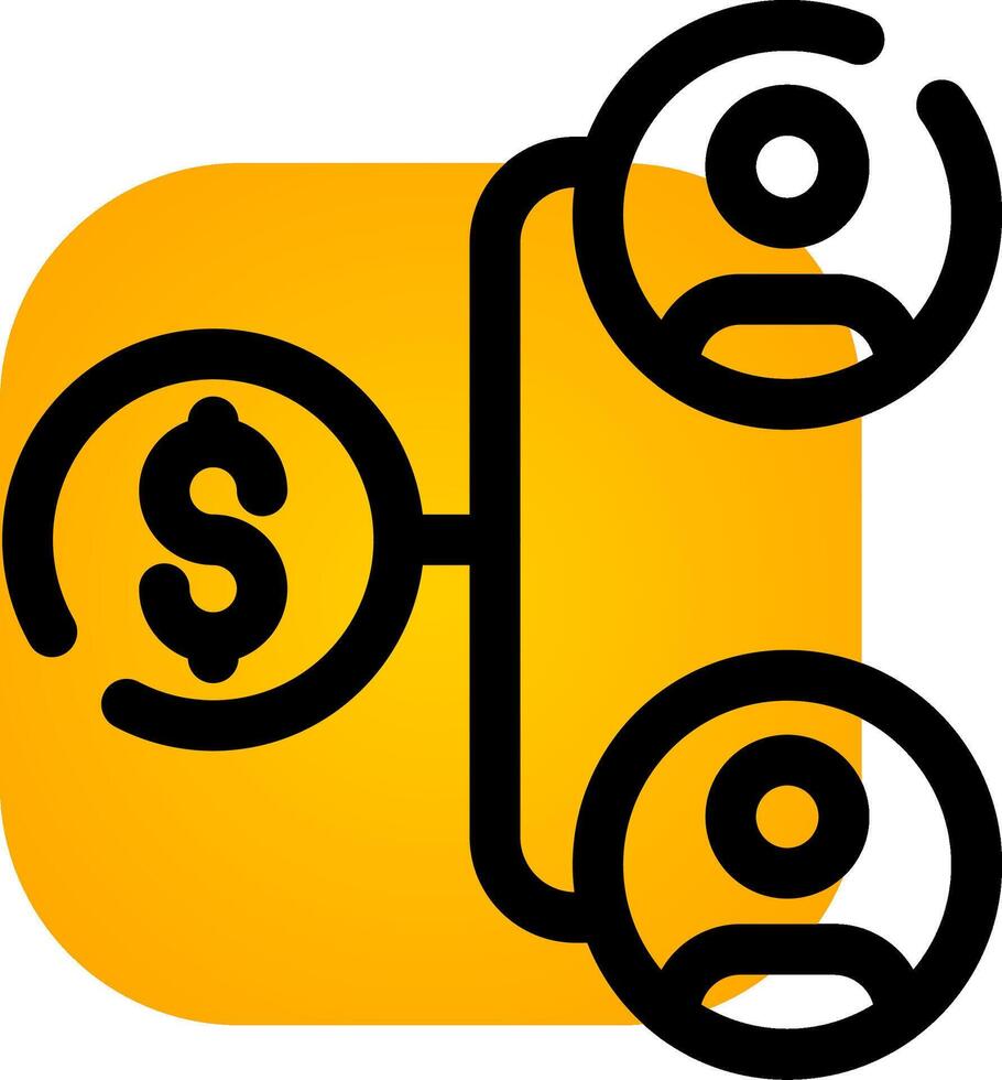 Income Distribution Creative Icon Design vector