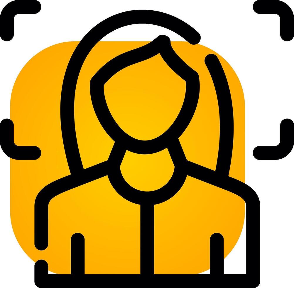 Facial Recognition Creative Icon Design vector