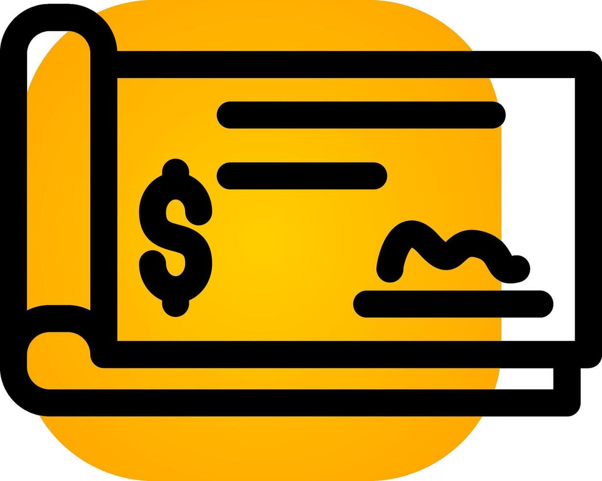 Cheque Creative Icon Design vector