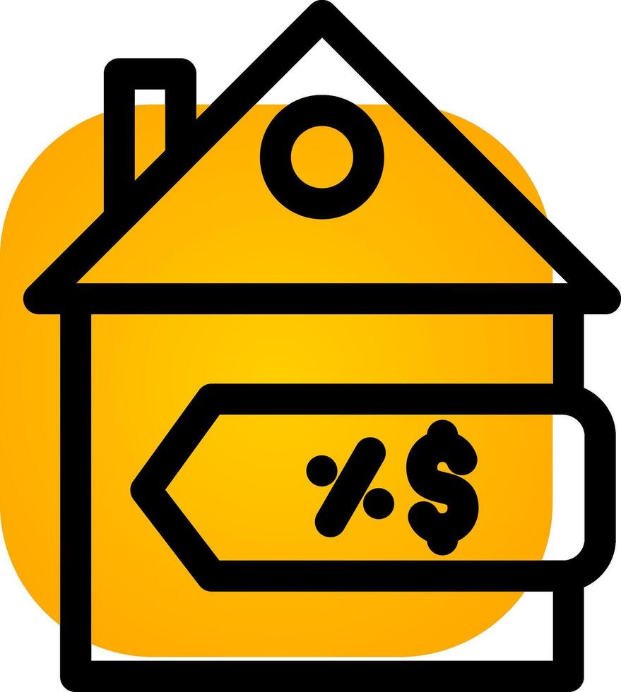 House Sale Creative Icon Design vector