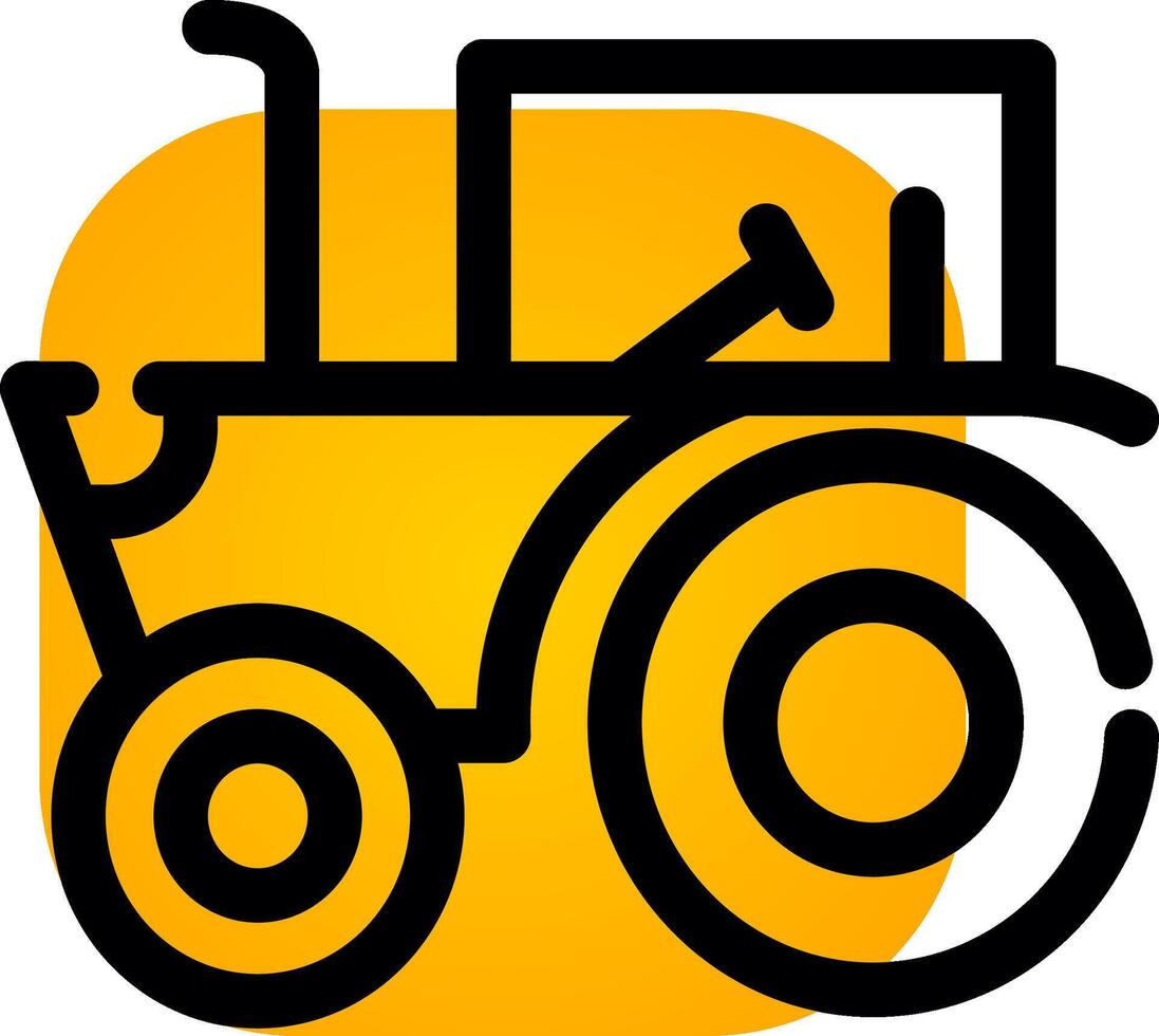 diseño de icono creativo de tractor vector