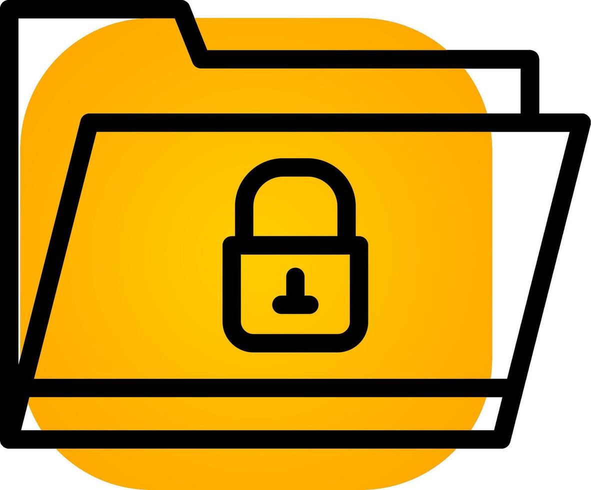 Locked Folder Creative Icon Design vector