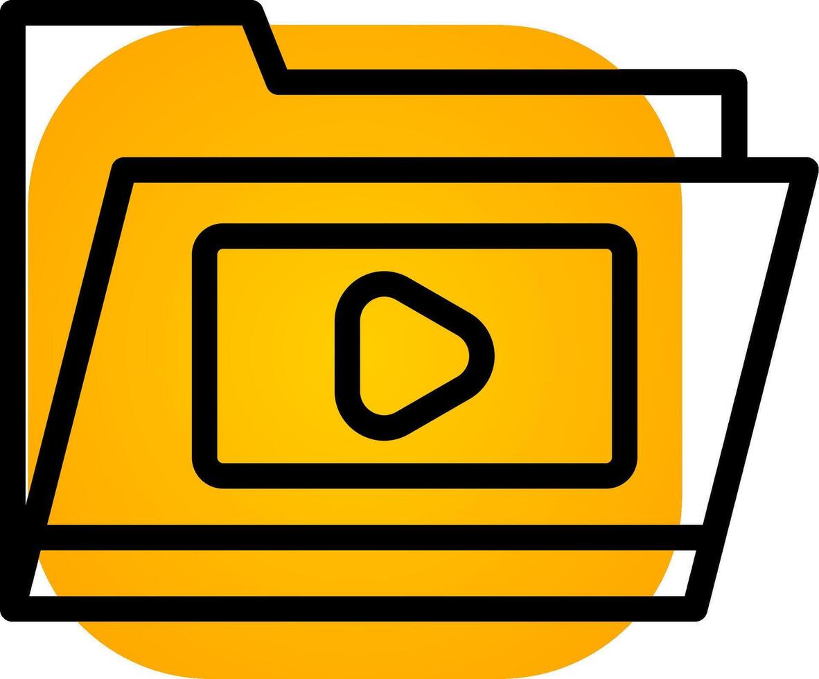 Video Folder Creative Icon Design vector