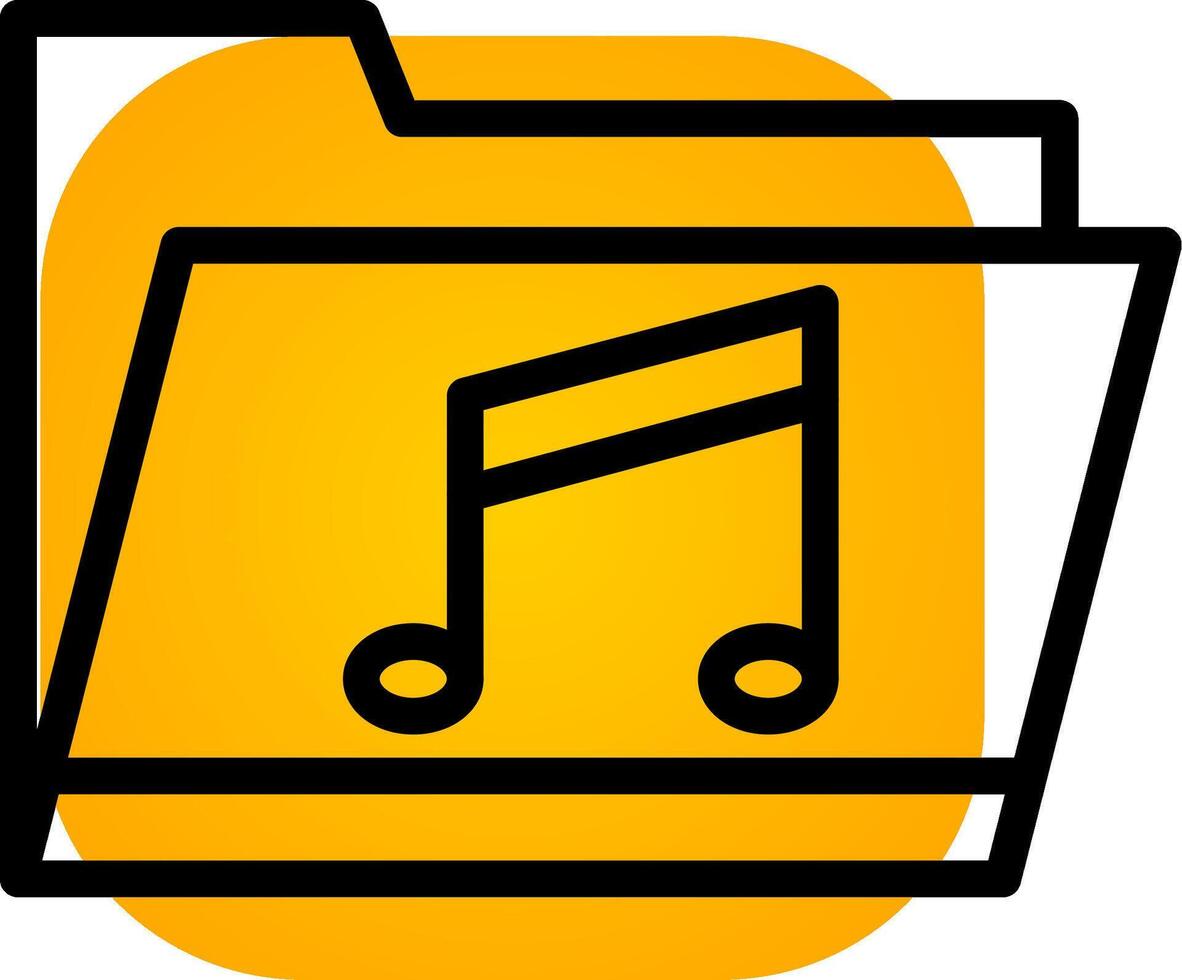 Music Folder Creative Icon Design vector