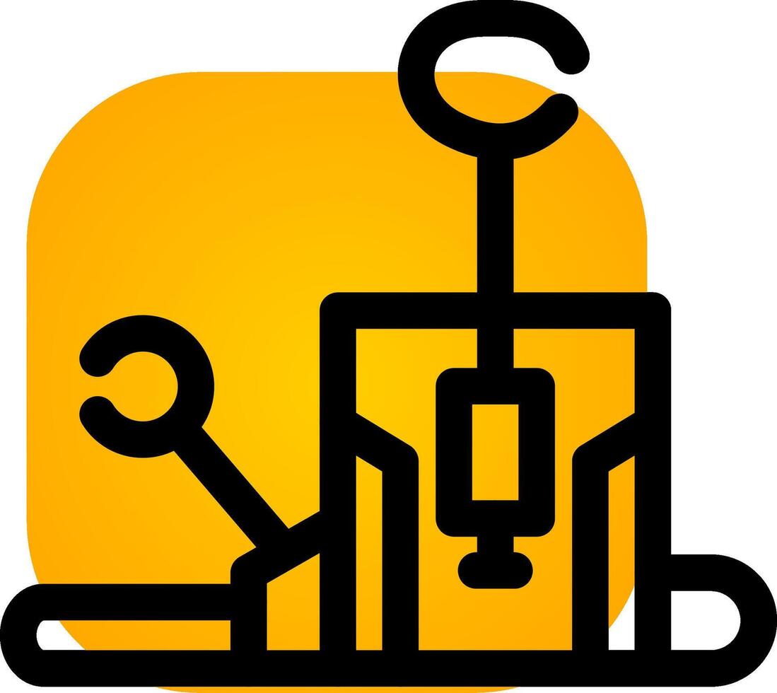 Pilates Chair Creative Icon Design vector