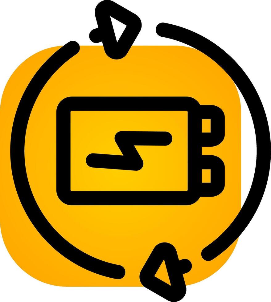 Battery Recycling Creative Icon Design vector