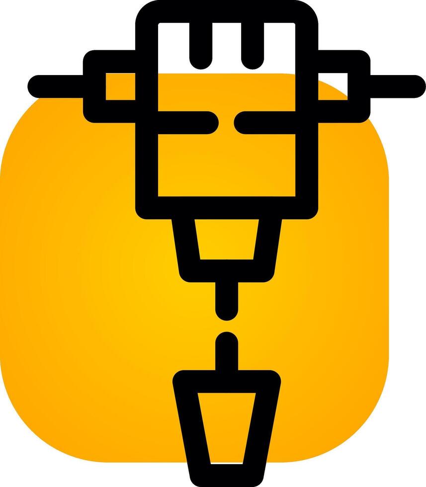 Jackhammer Creative Icon Design vector