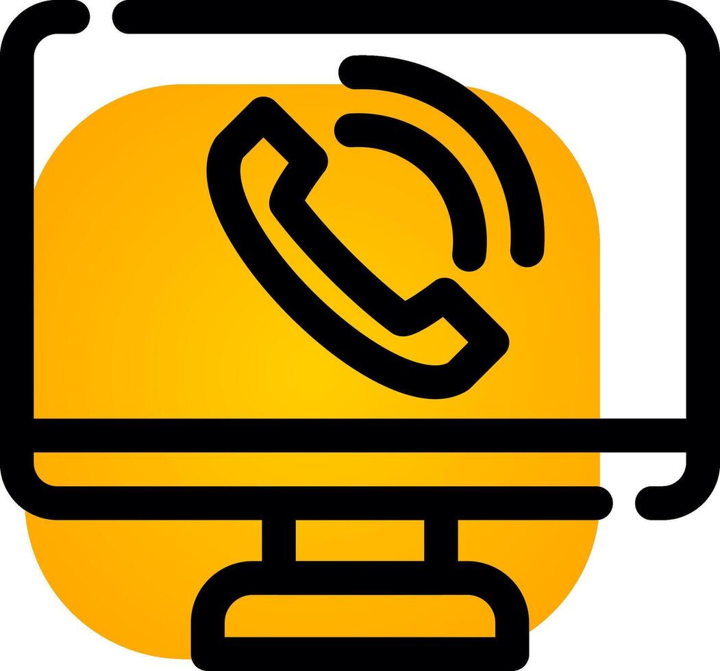 Phone Call Creative Icon Design vector
