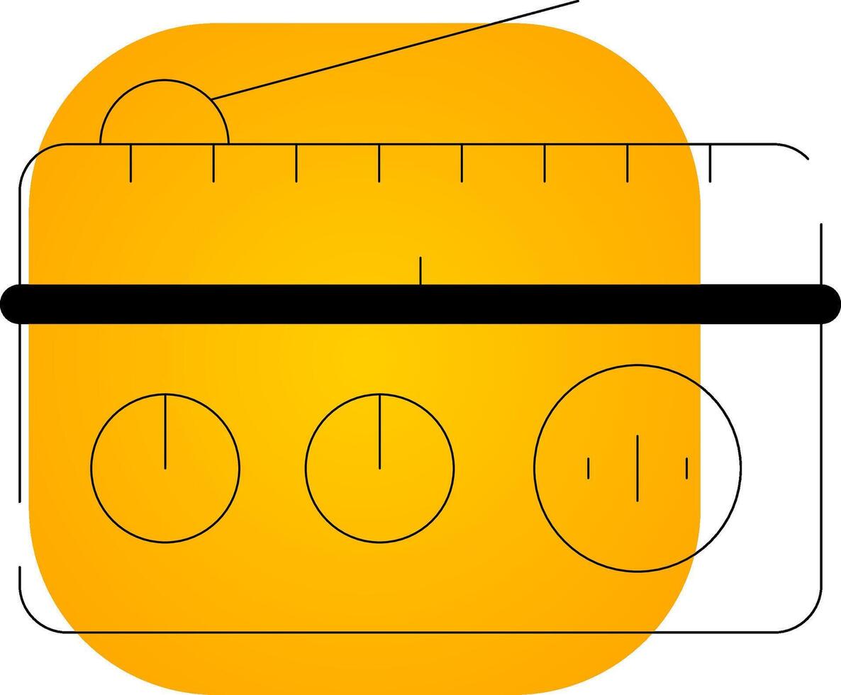 Radio Creative Icon Design vector
