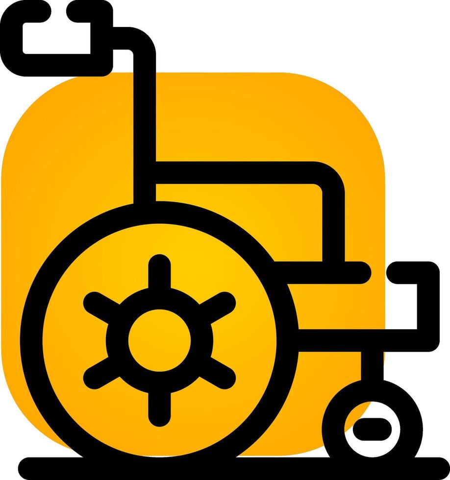 Wheelchair Creative Icon Design vector