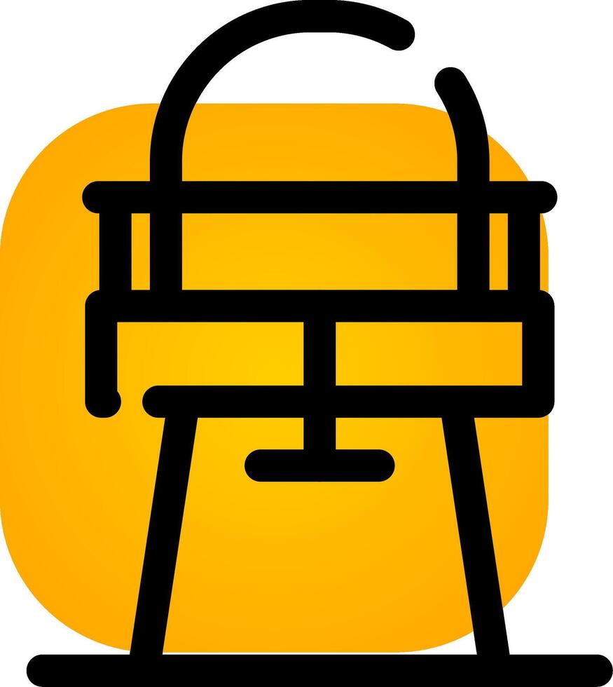 High Chair Creative Icon Design vector