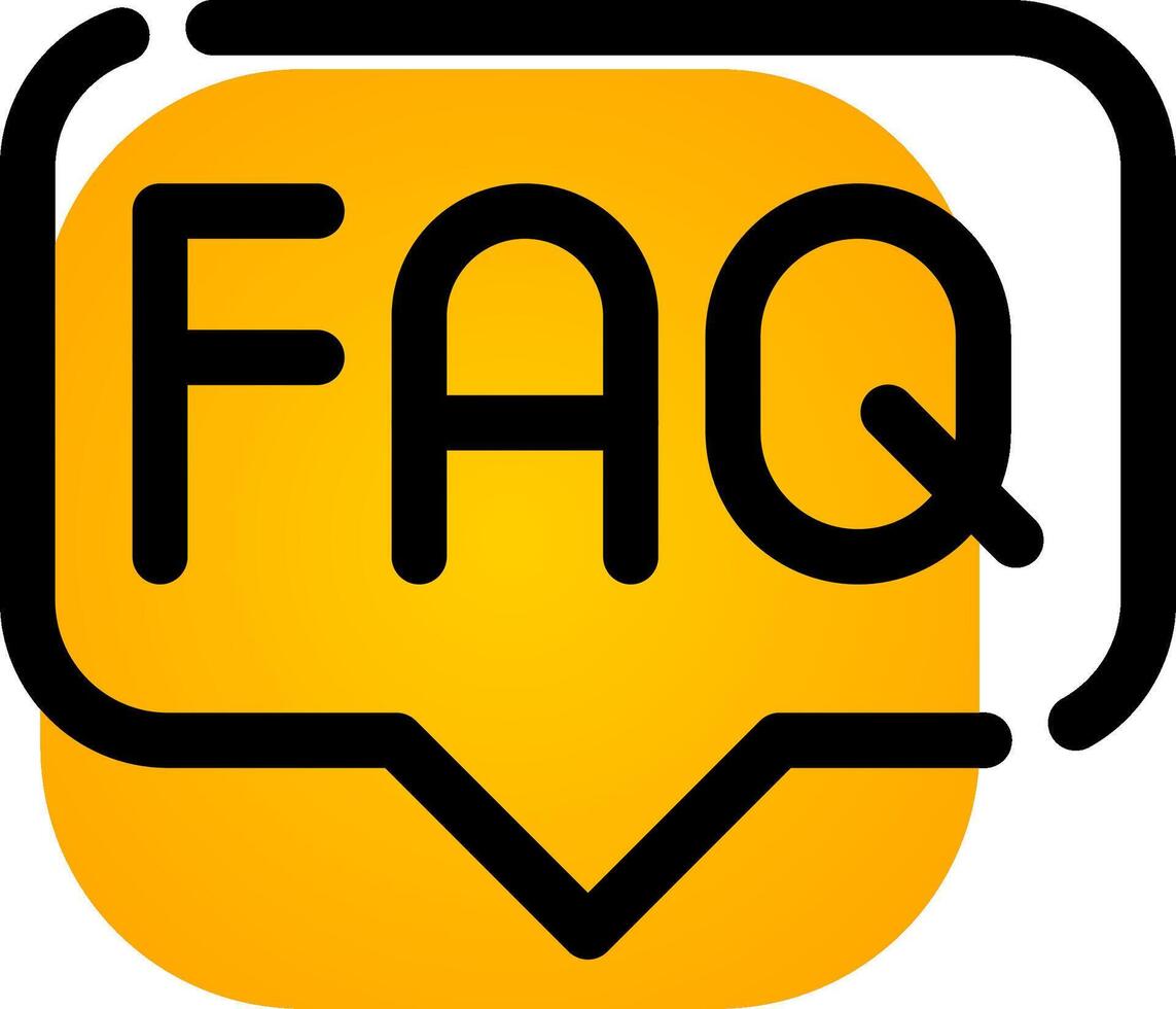 FAQ Creative Icon Design vector