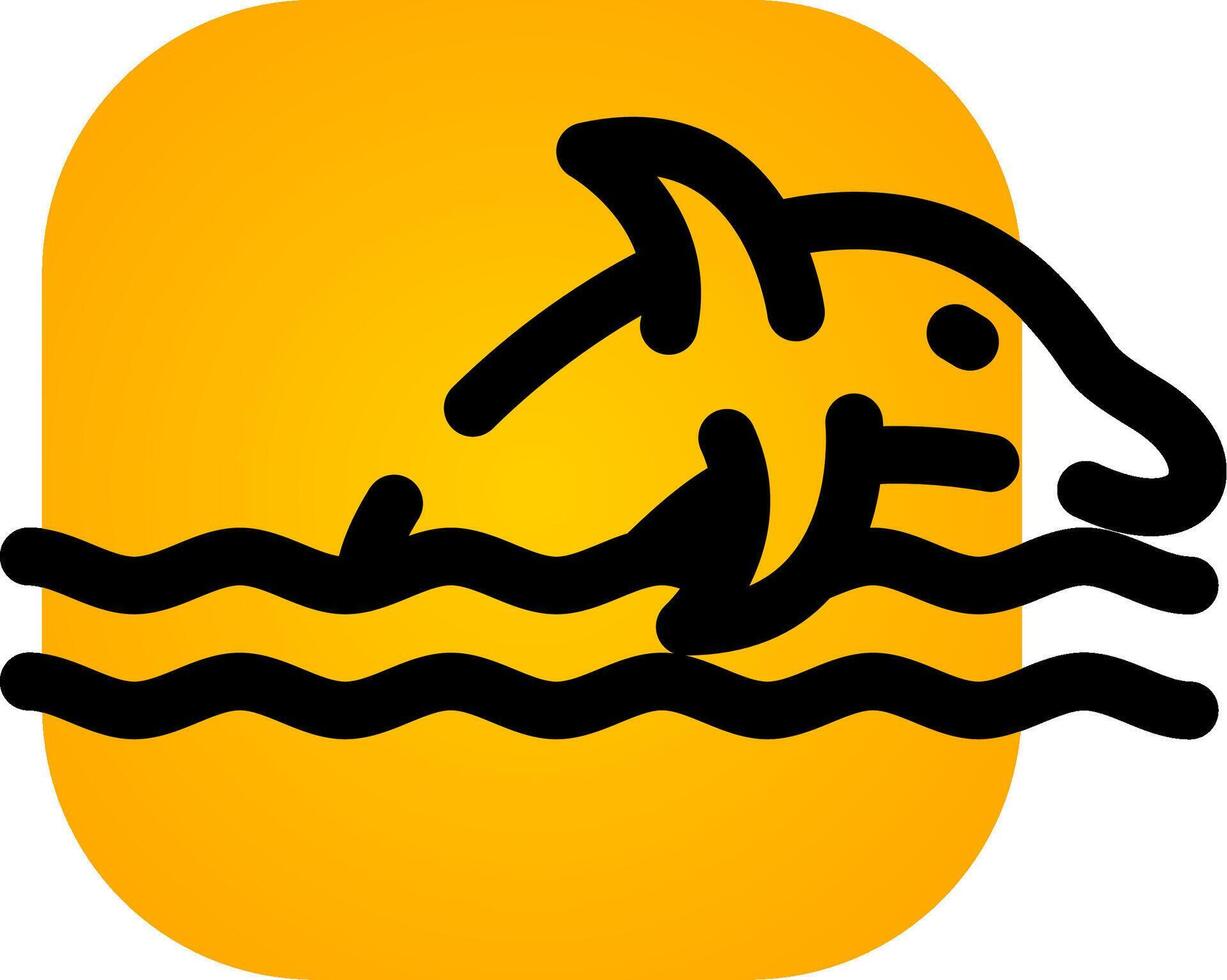 Dolphin Creative Icon Design vector