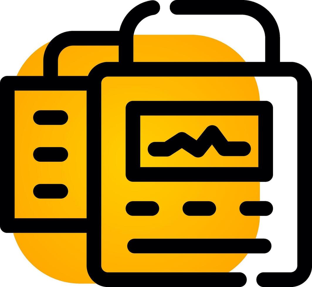 Defibrillator Creative Icon Design vector