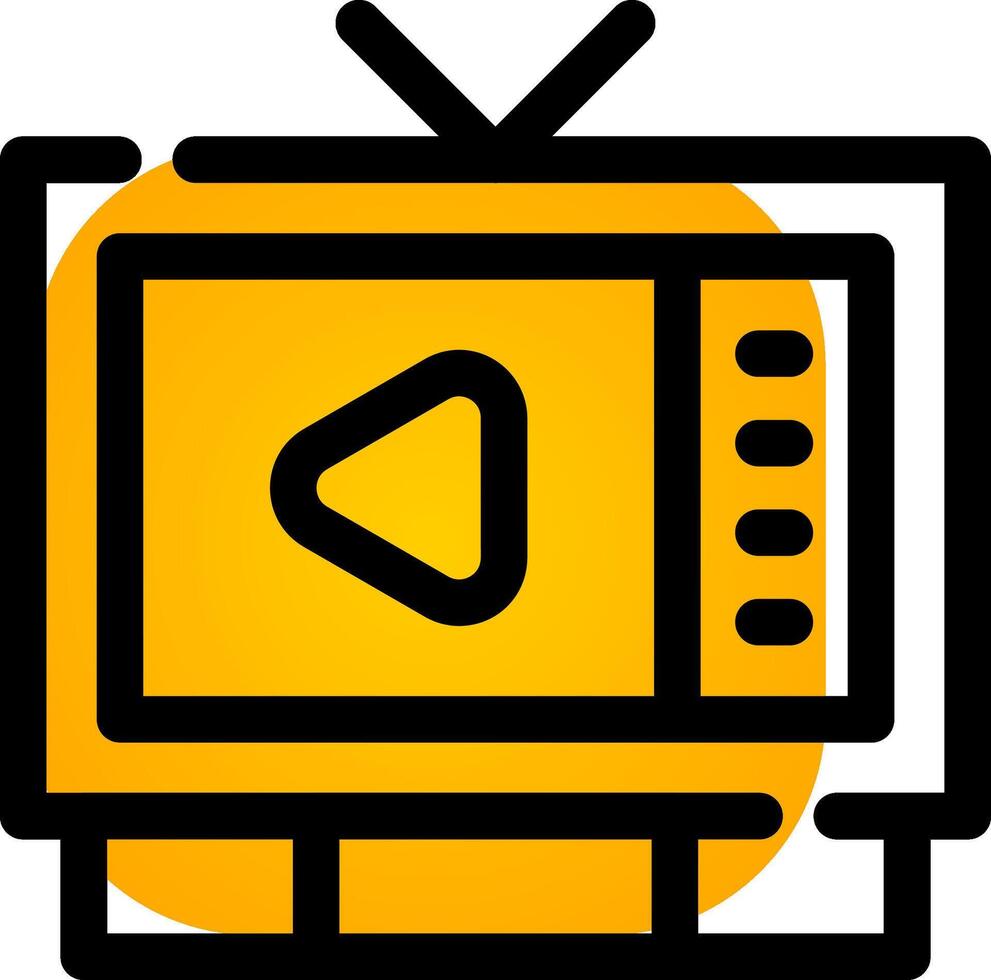 Watching TV Creative Icon Design vector