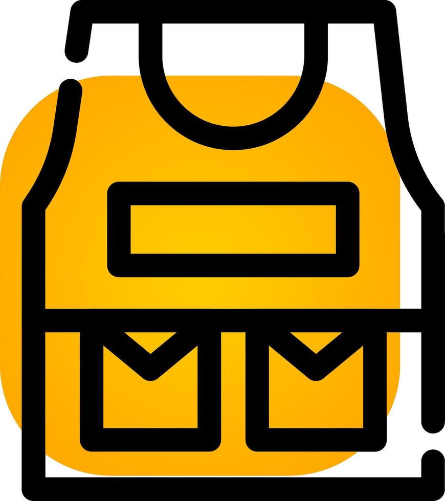 Bulletproof Vest Creative Icon Design vector