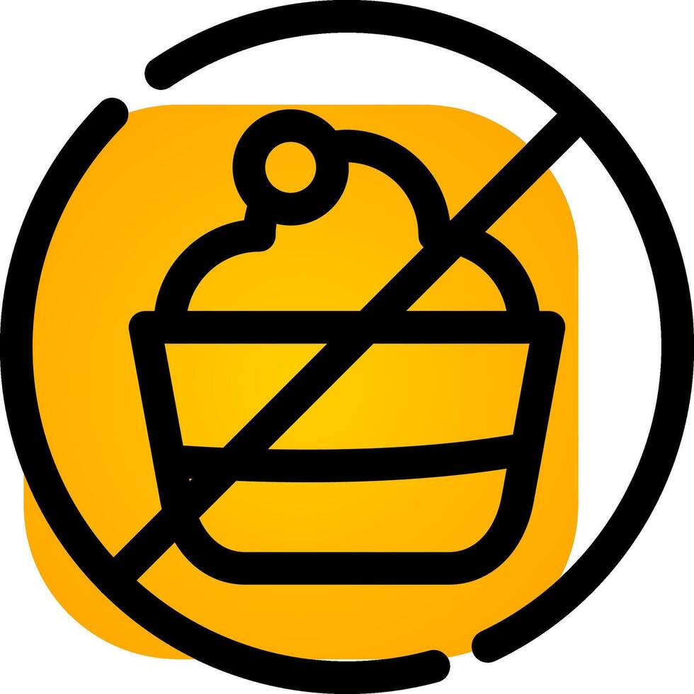 No Sweets Creative Icon Design vector