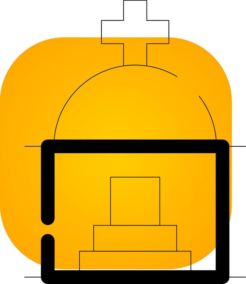 Mausoleum Creative Icon Design vector