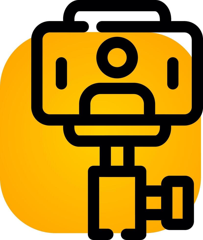 Selfie Stick Creative Icon Design vector