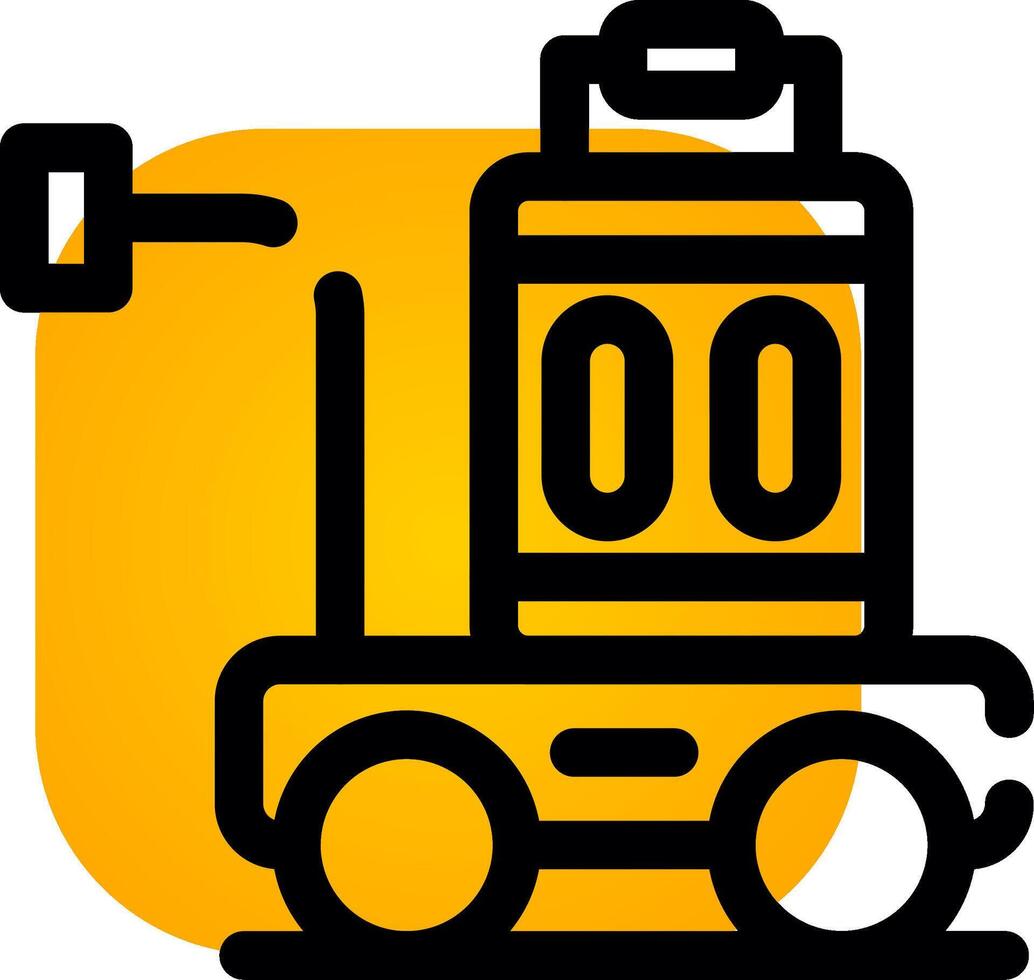 Luggage Cart Creative Icon Design vector