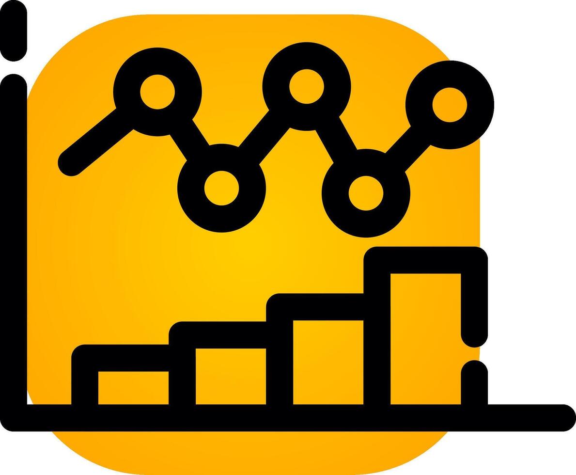 Bar Chart Creative Icon Design vector