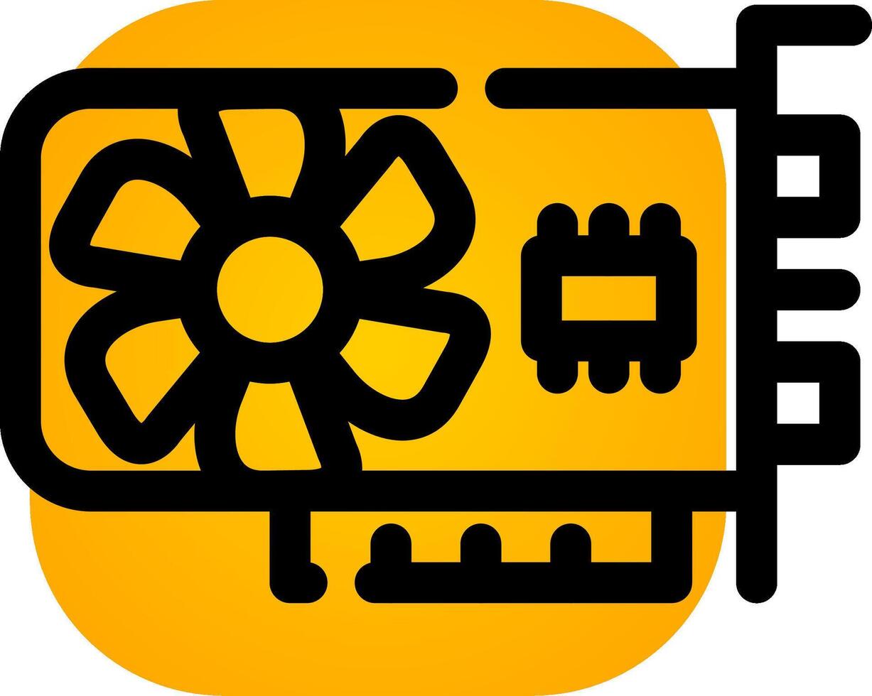 Graphic Card Creative Icon Design vector