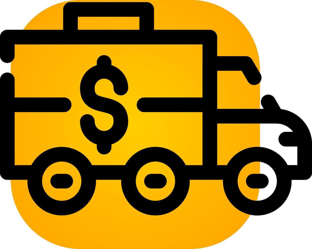 Bank Truck Creative Icon Design vector