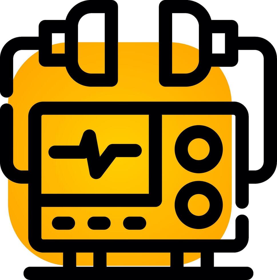 Defibrillator Creative Icon Design vector