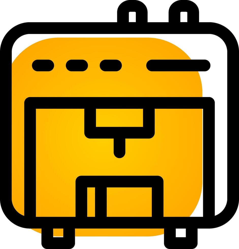 3D Printer Creative Icon Design vector
