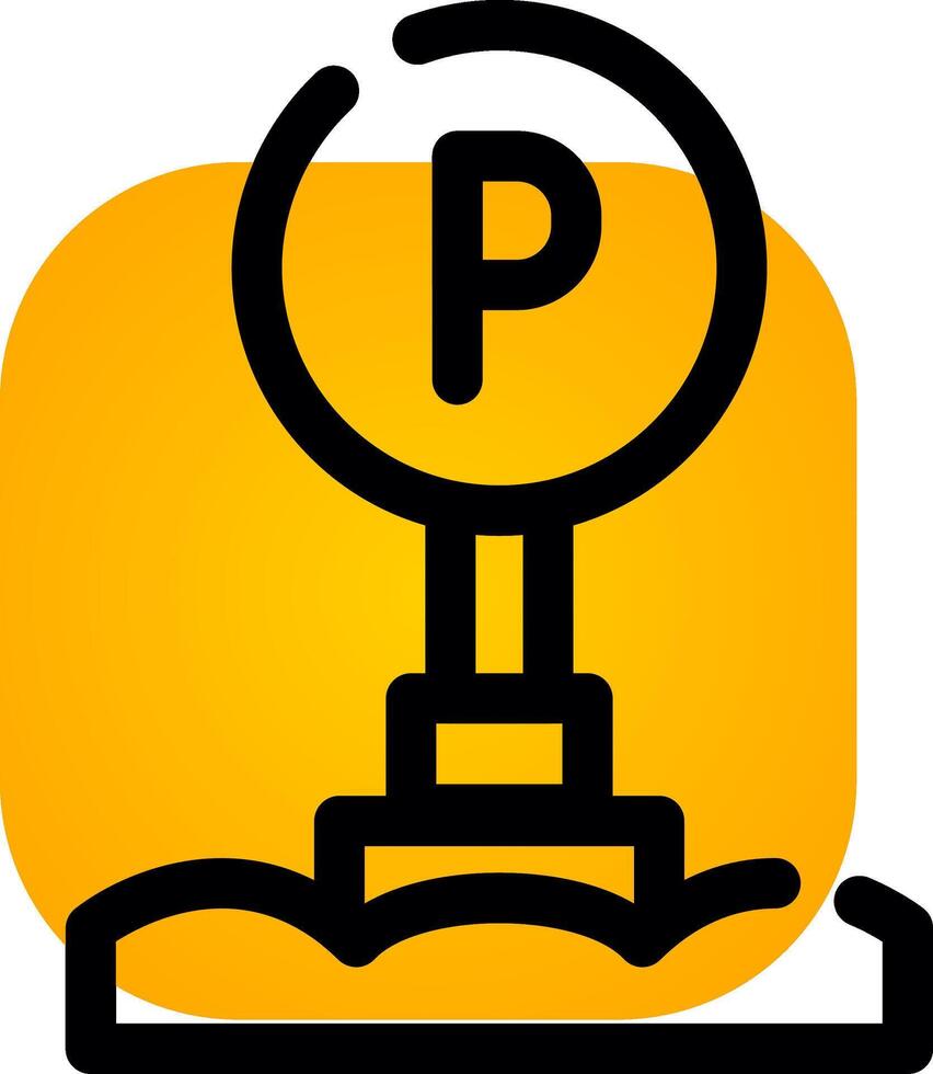 Parking Sign Creative Icon Design vector