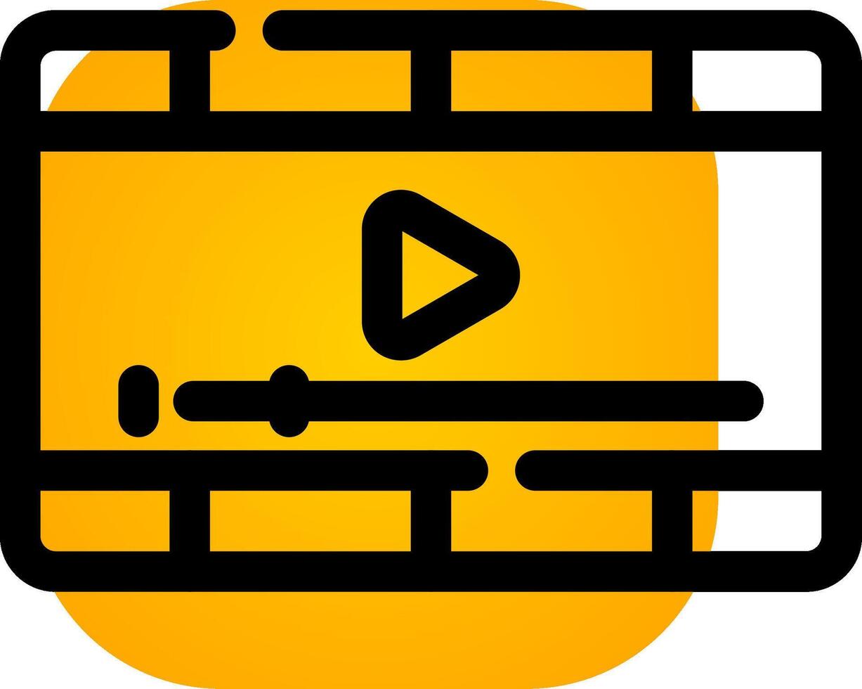 Video Player Creative Icon Design vector