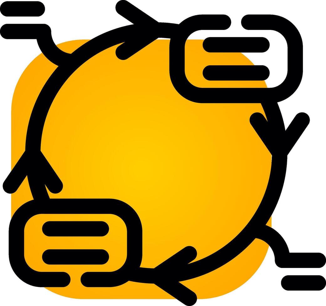 Continuous Cycle Creative Icon Design vector