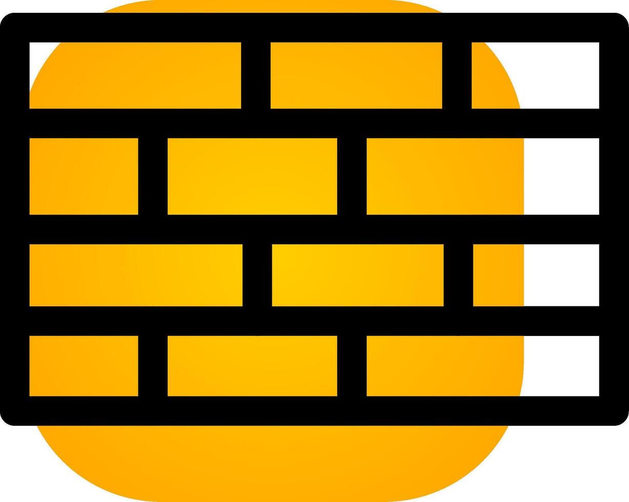 Brick Wall Creative Icon Design vector